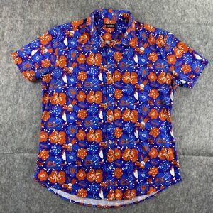 Steele St33le Cotton Knit Jersey Short Sleeve Shirt Men's XL Floral Stretch Jock